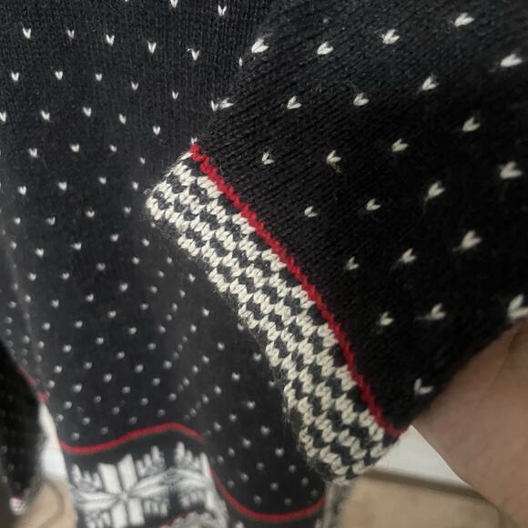 Koret Vintage Christmas Cardigan Sweater size Medium Fair Isle Snowflake Granny - Picture 10 of 12